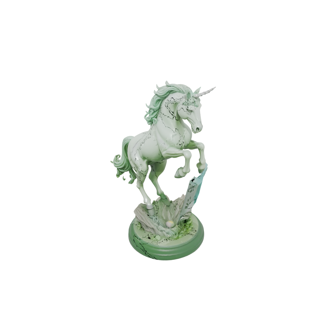 Glow Scene Unicorn Rearing Figure