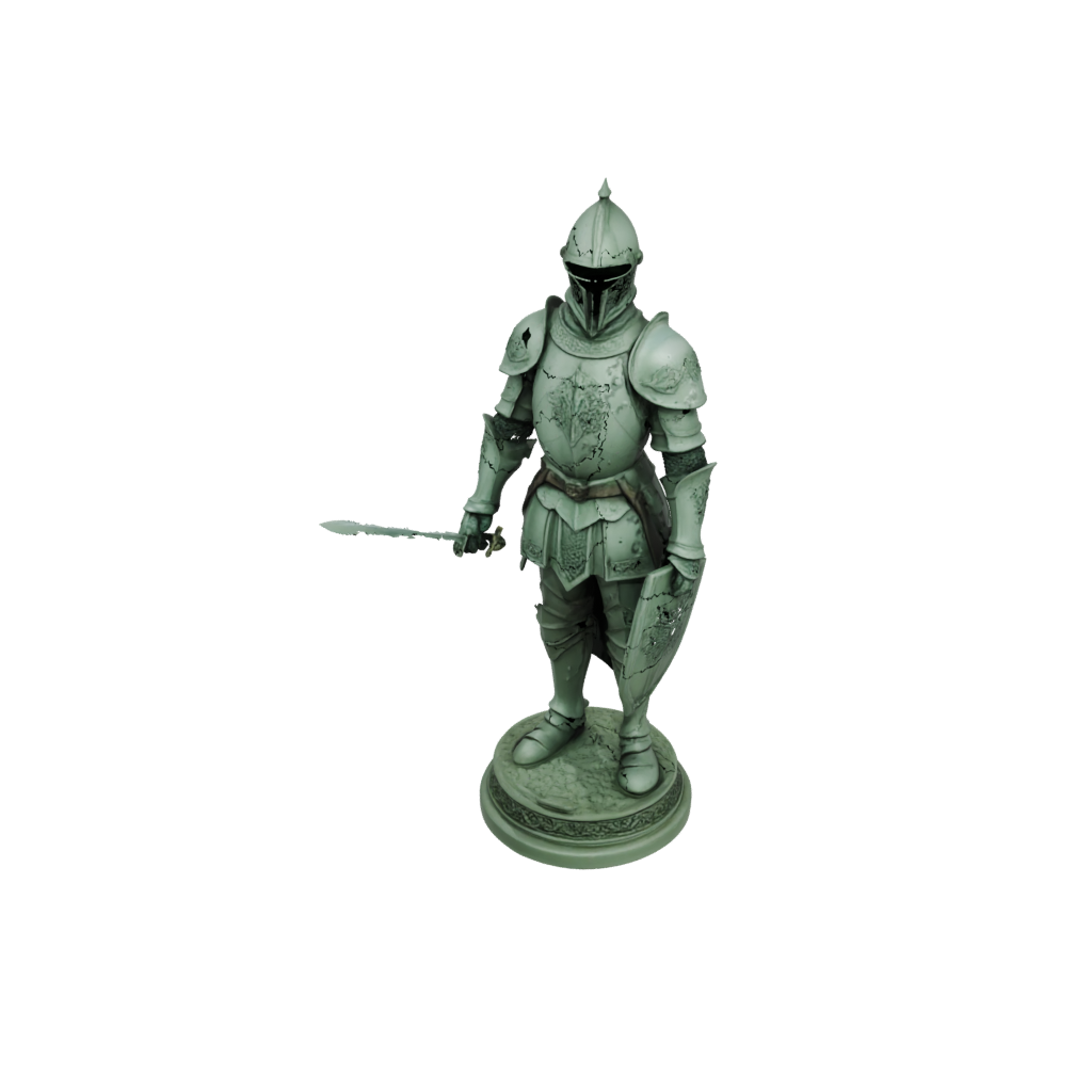 Glow Medieval Knight Statue