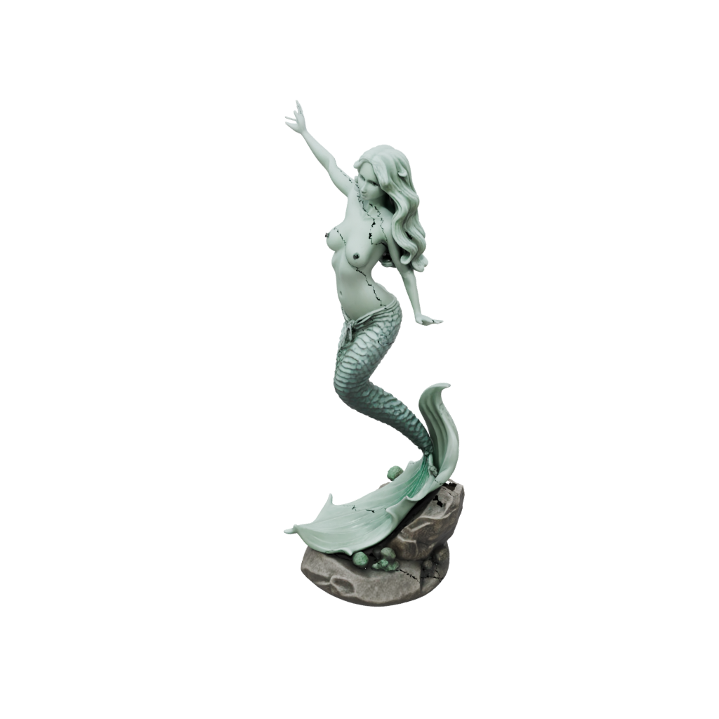 Glow Mermaid On A Rock