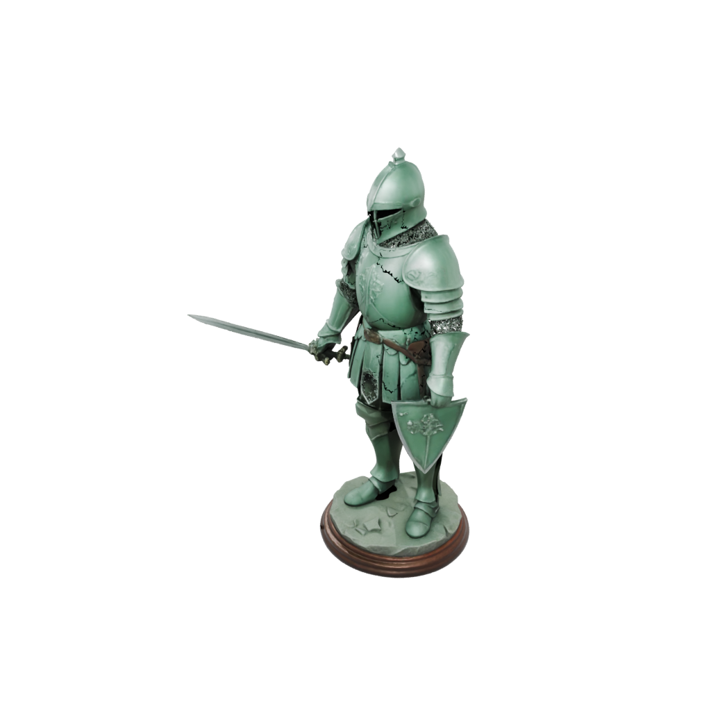 Glow Relief Medieval Knight Statue