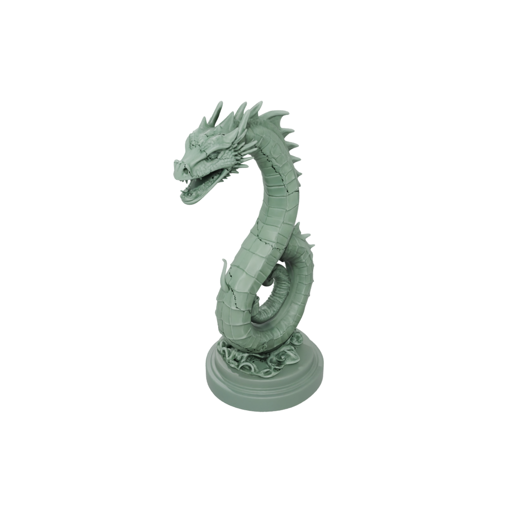 Glow Relief Sea Serpent Coiled Upright