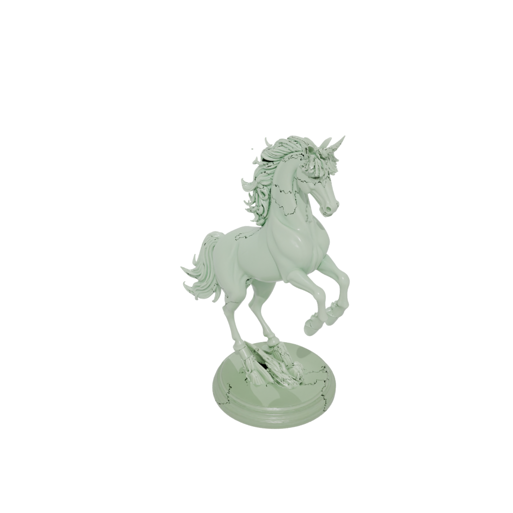 Glow Relief Unicorn Rearing Figure