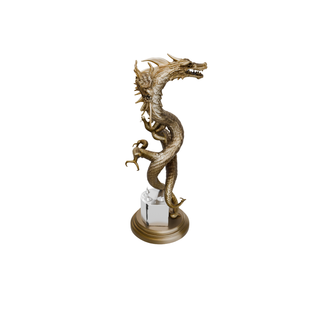Gold Bust Basilisk Serpent