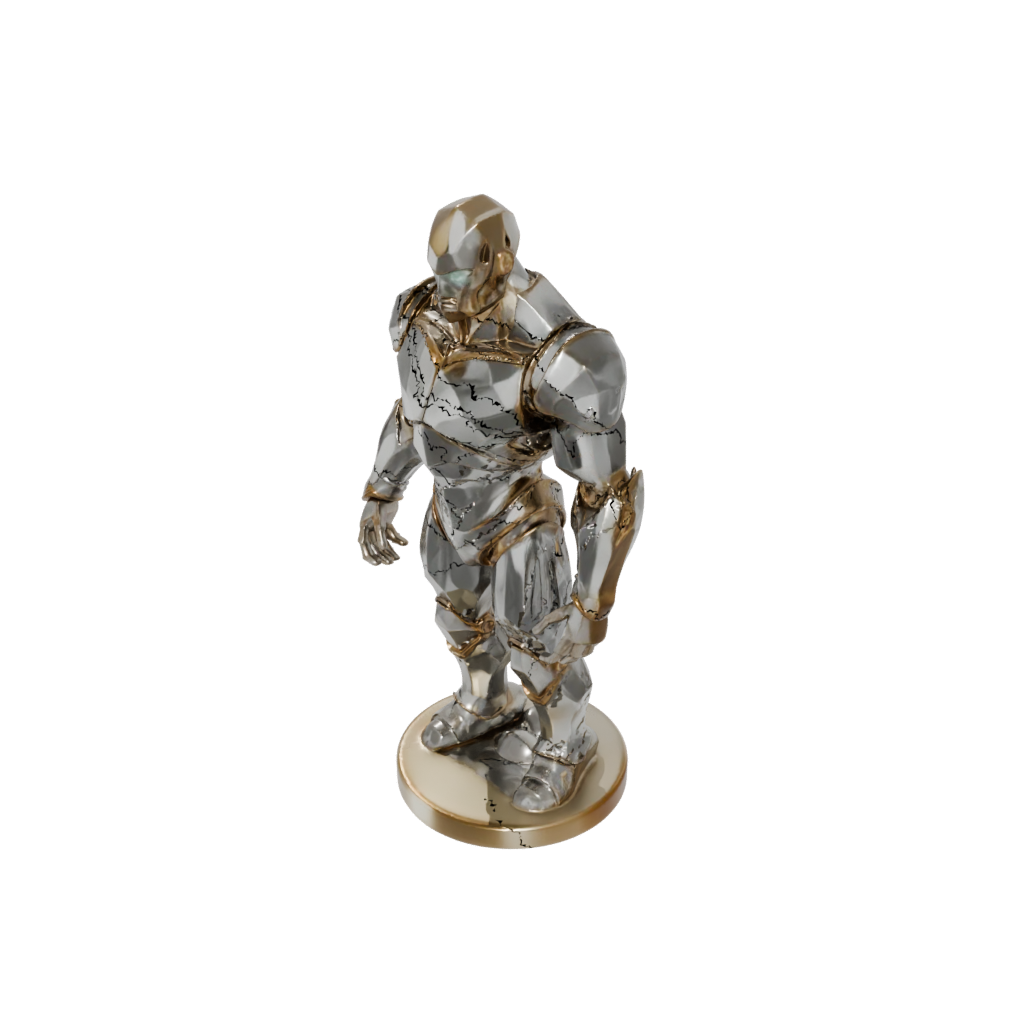 Gold Bust Crystal Golem