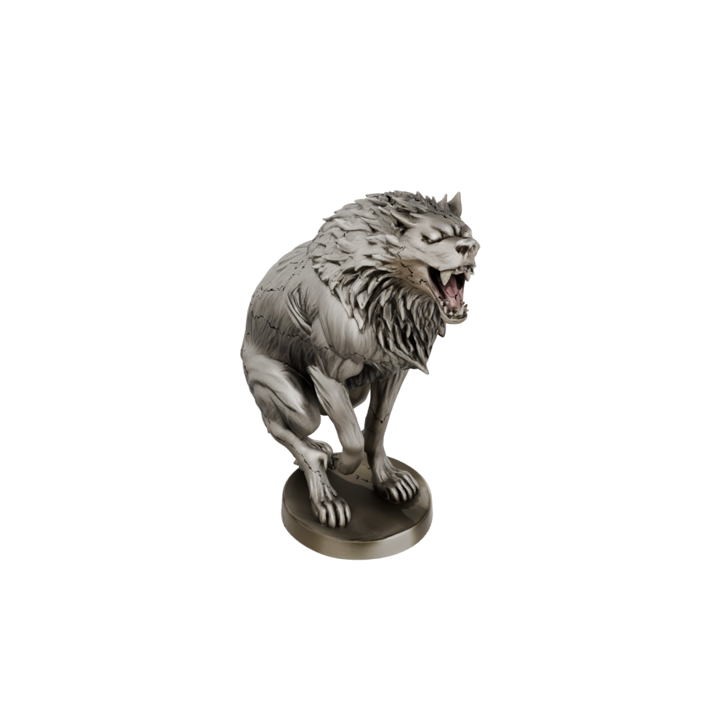 Gold Bust Werewolf Mid-Howl
