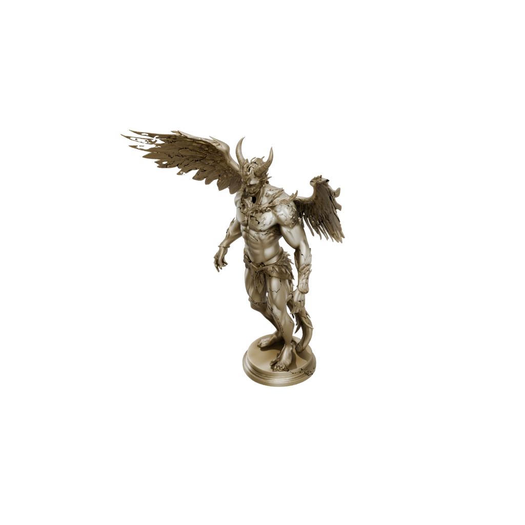 Gold Bust Winged Demon Lord