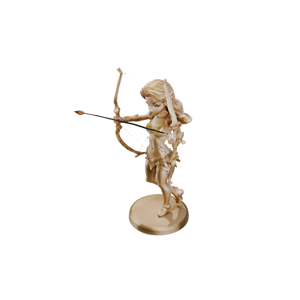 Gold Chibi Centaur Archer