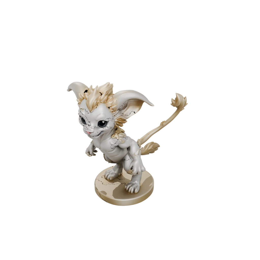 Gold Chibi Chimera Beast