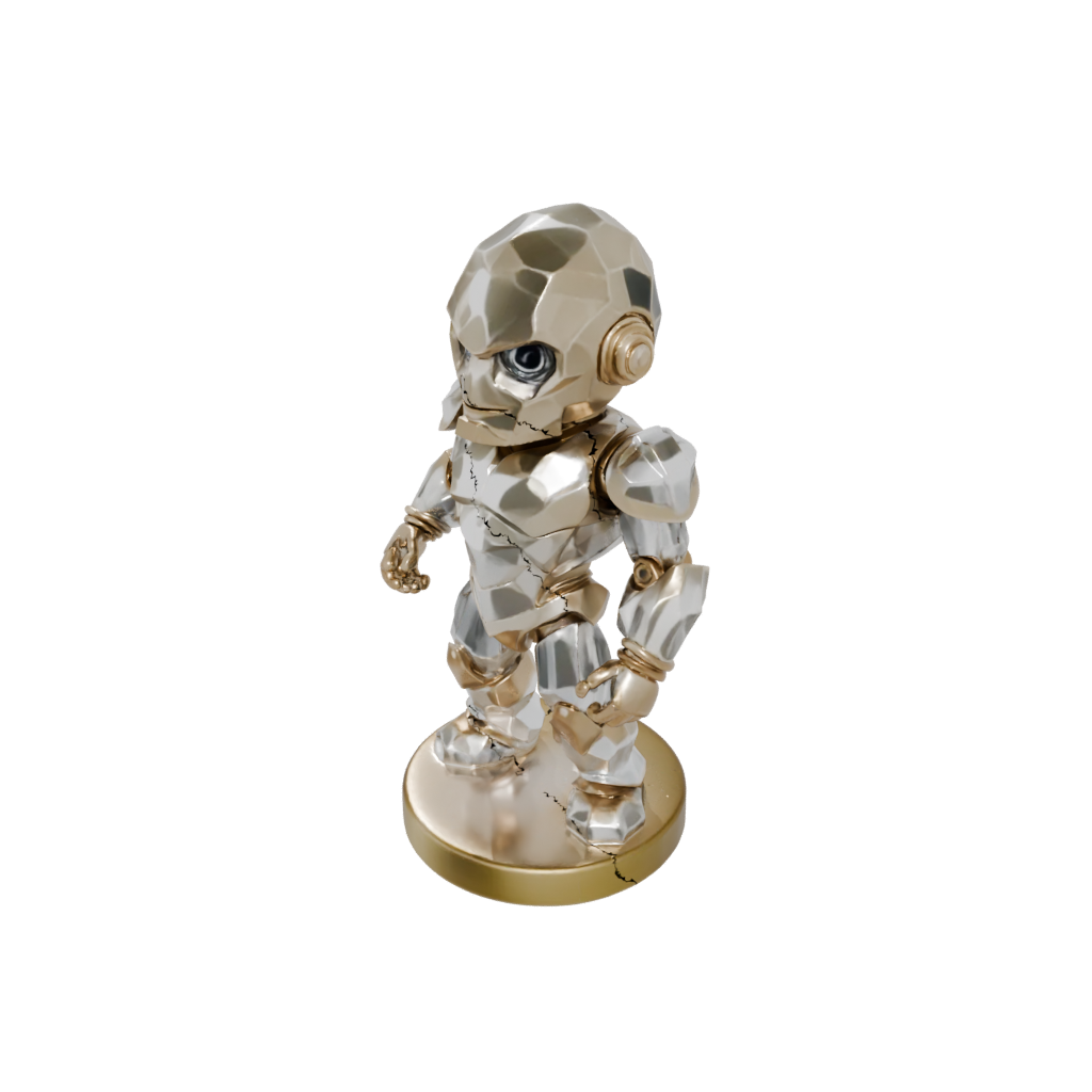 Gold Chibi Crystal Golem
