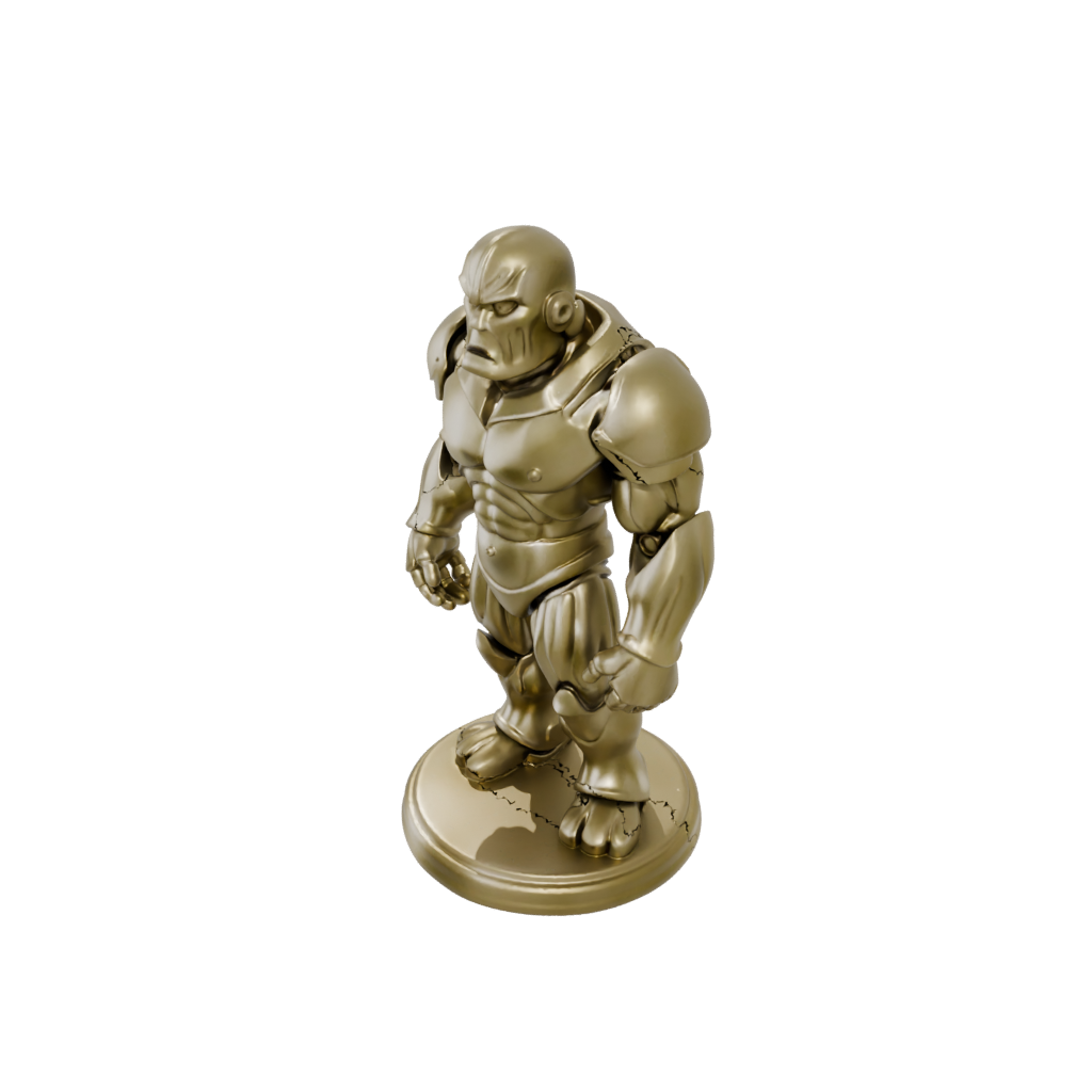 Gold Chibi Earth Golem Colossus