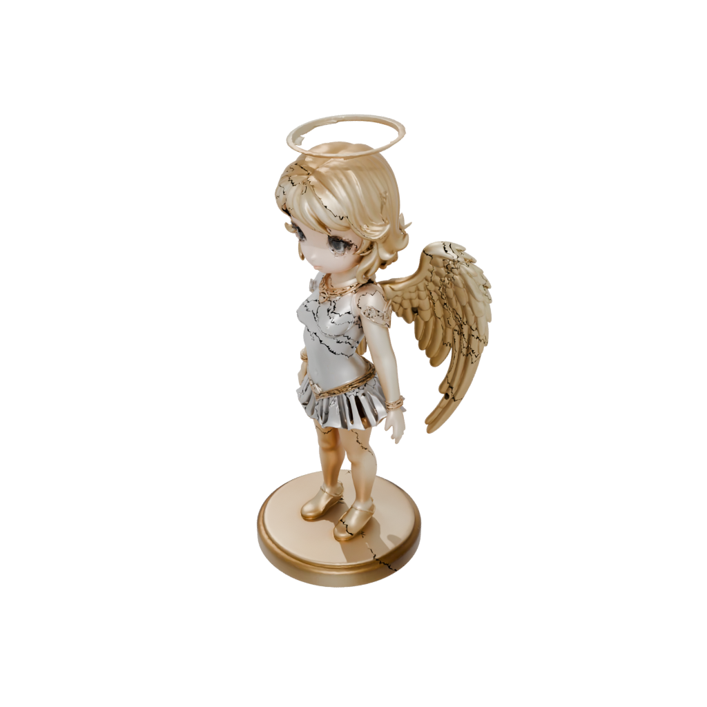 Gold Chibi Fallen Angel