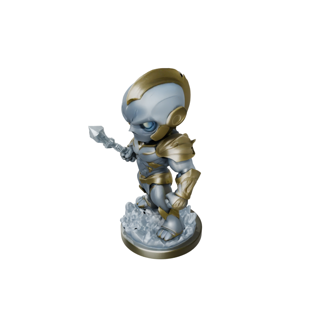 Gold Chibi Ice Elemental Titan