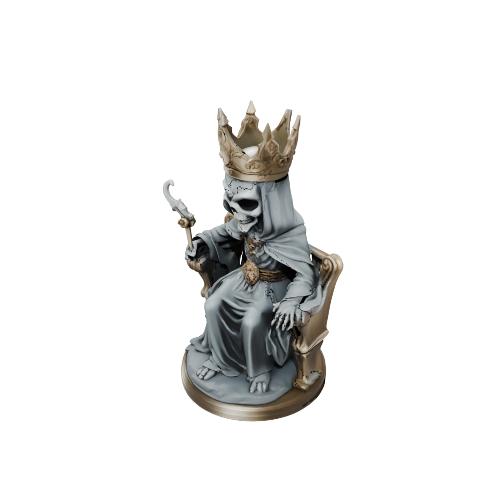 Gold Chibi Lich On Throne