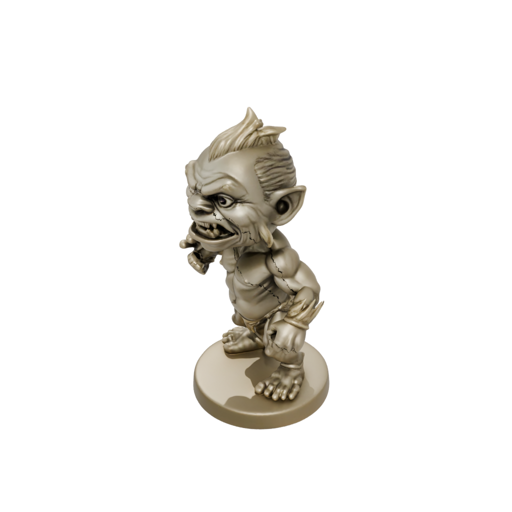 Gold Chibi Rock Troll