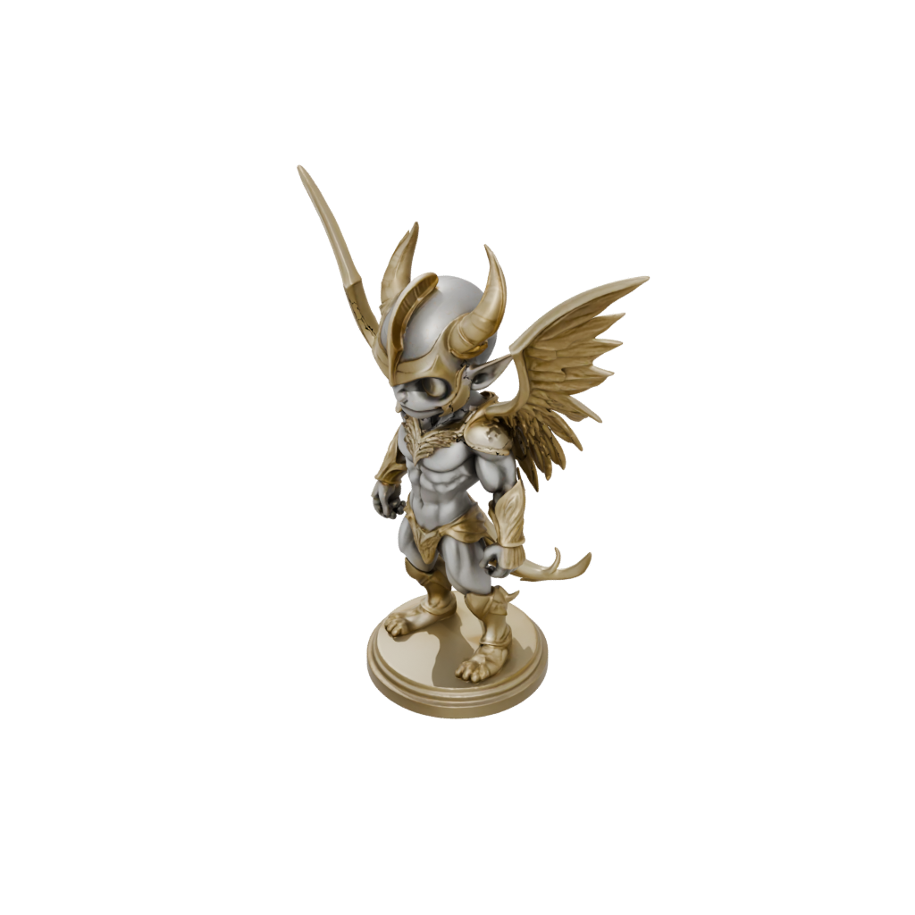 Gold Chibi Winged Demon Lord