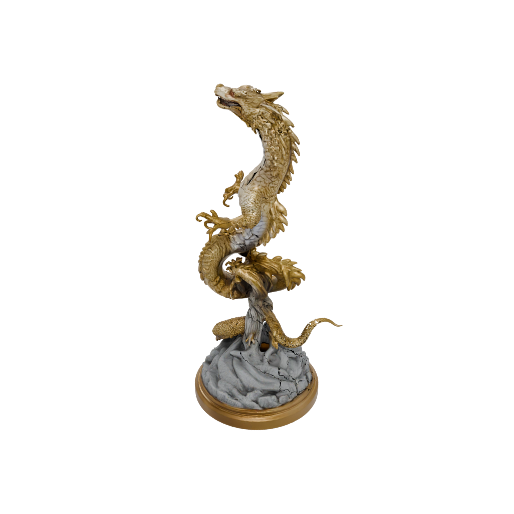 Gold Scene Basilisk Serpent