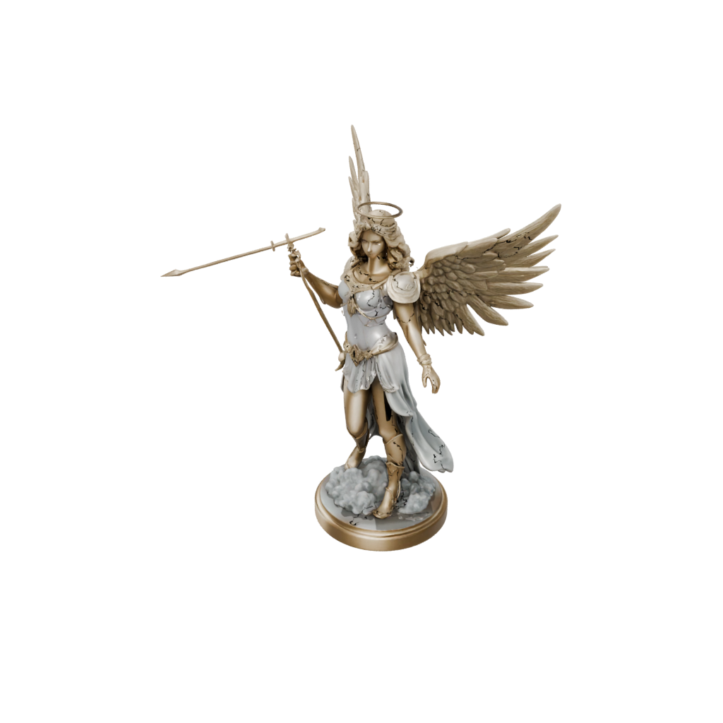 Gold Scene Celestial Angel Warrior
