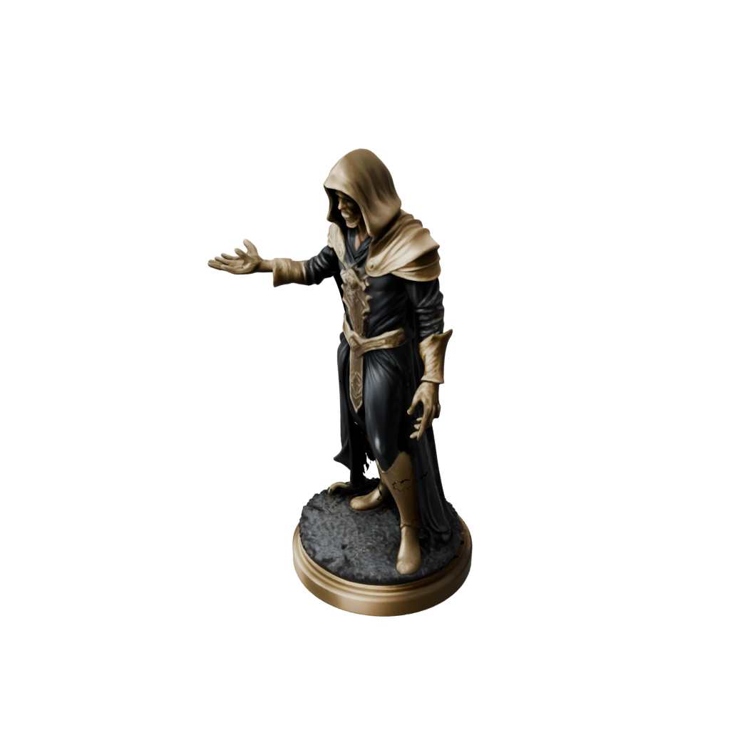 Gold Scene Dark Sorcerer Figurine