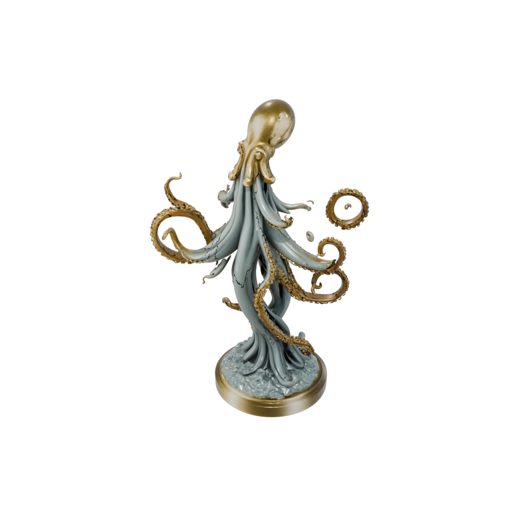 Gold Scene Kraken Tentacle Sculpture