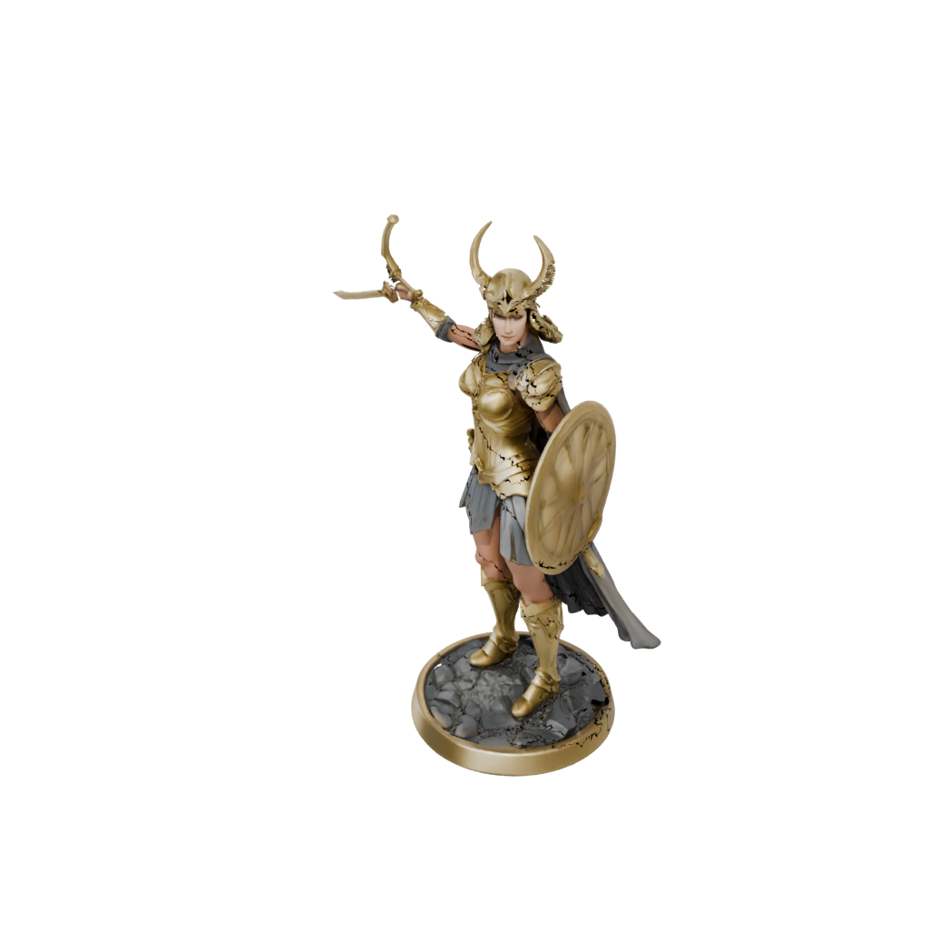 Gold Scene Valkyrie Warrior Figure