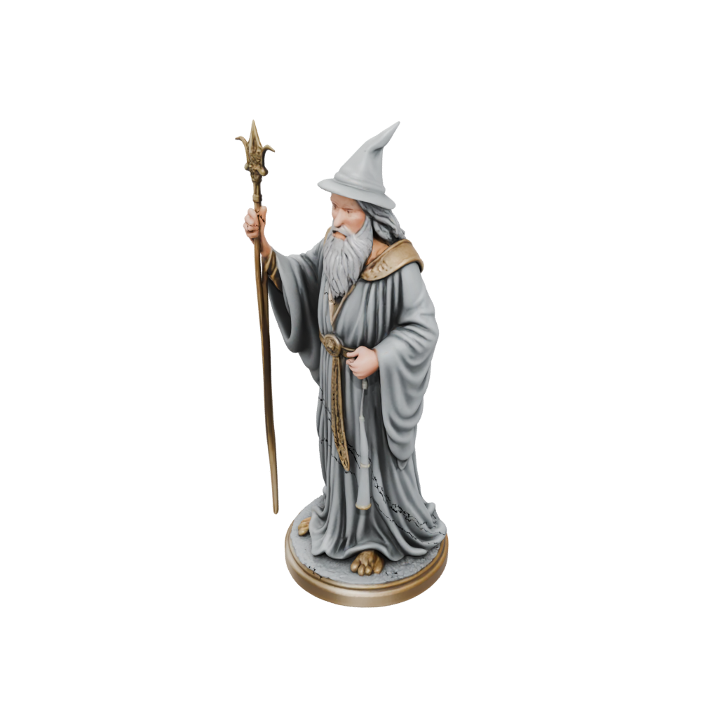 Gold Scene Wise Wizard Figure