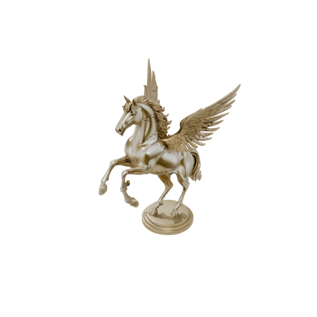 Gold Pegasus Rearing