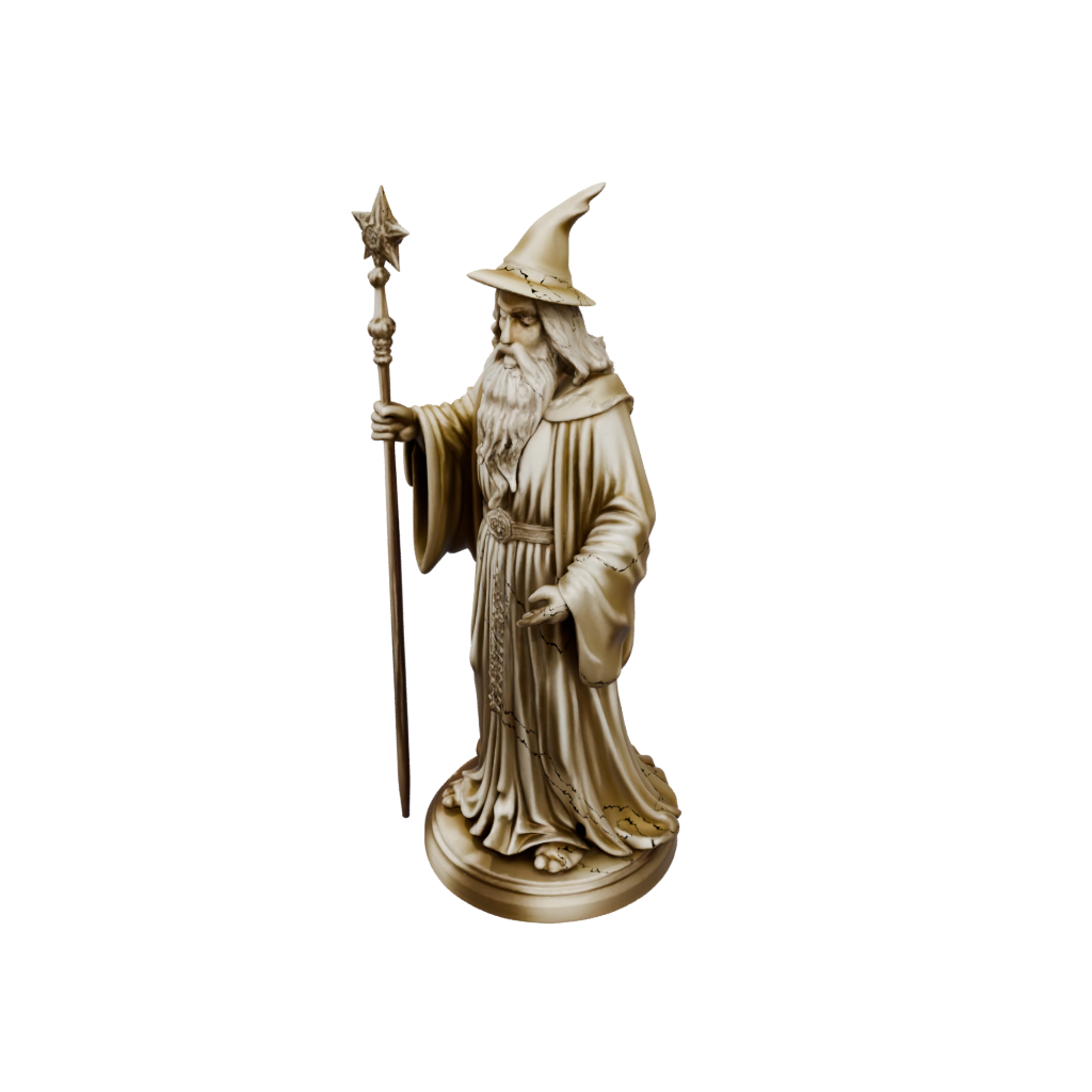 Gold Wise Wizard Figure