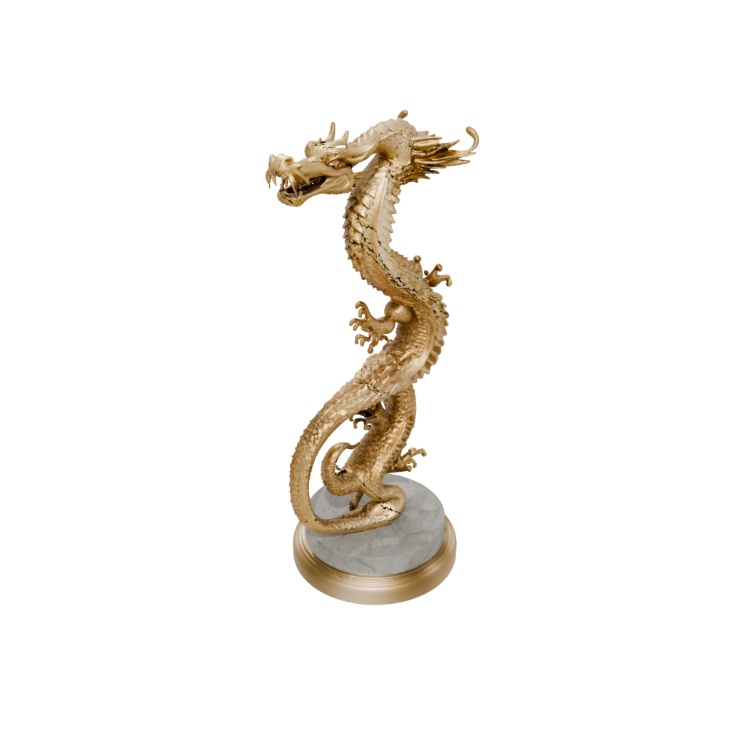 Gold Relief Basilisk Serpent