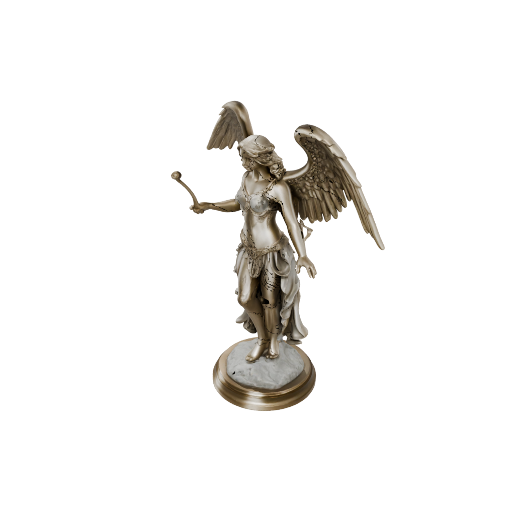 Gold Relief Celestial Angel Warrior