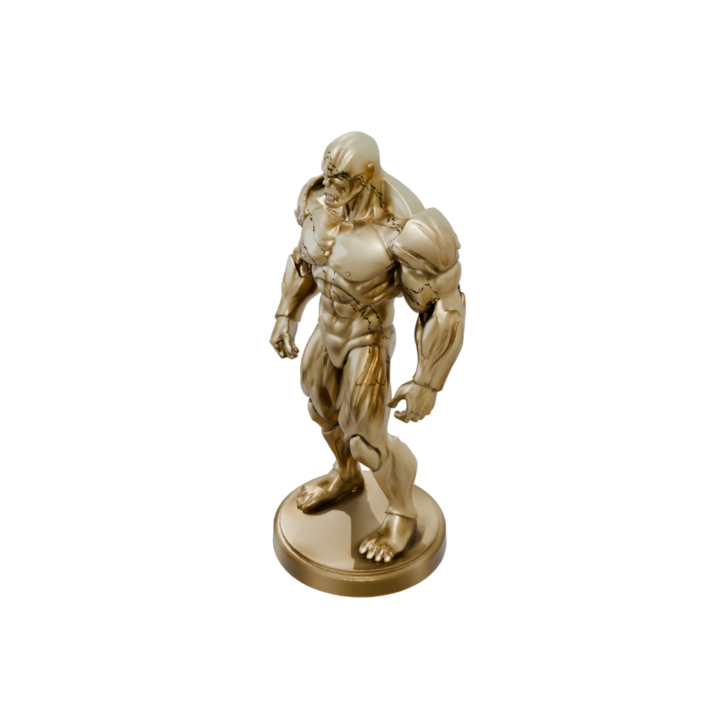 Gold Relief Earth Golem Colossus