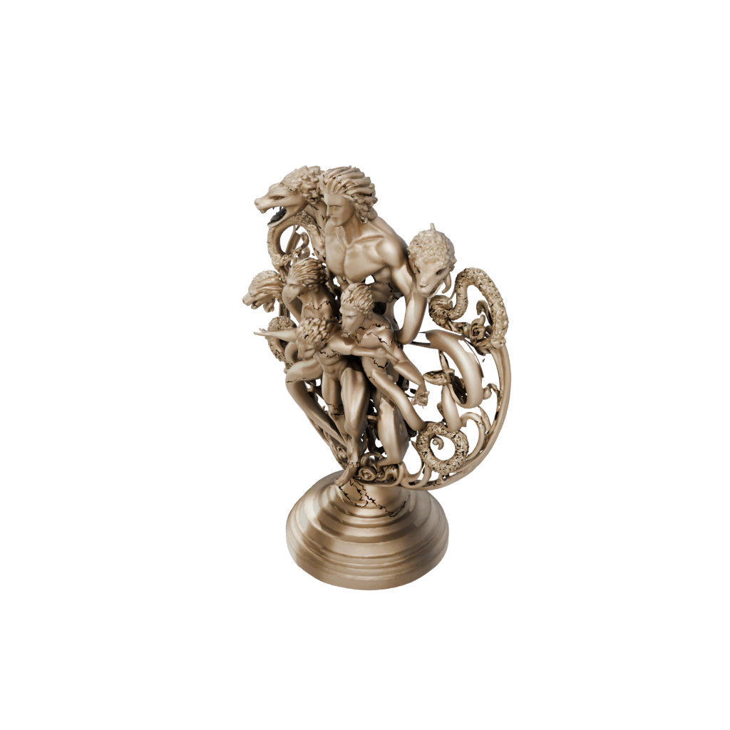 Gold Relief Hydra Multi-Headed