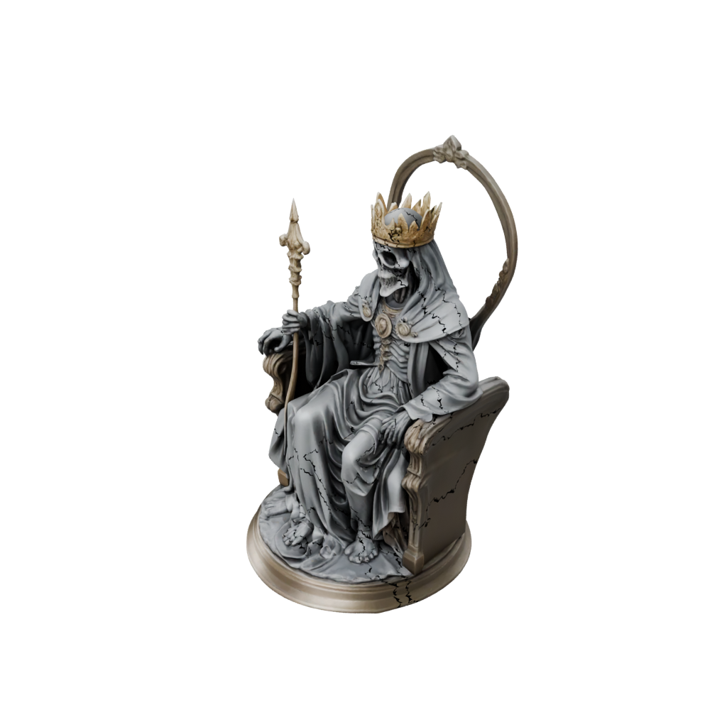 Gold Relief Lich On Throne