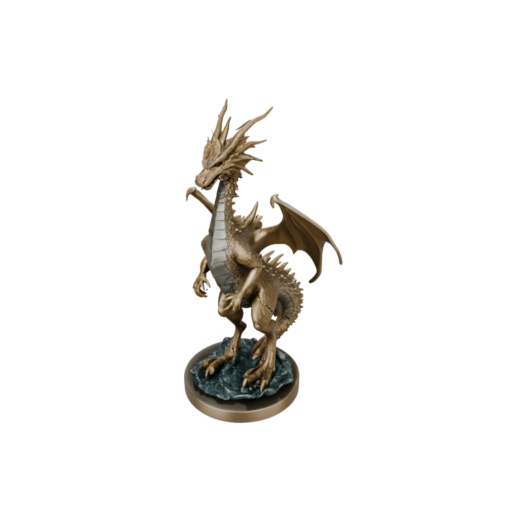 Gold Relief Swamp Dragon
