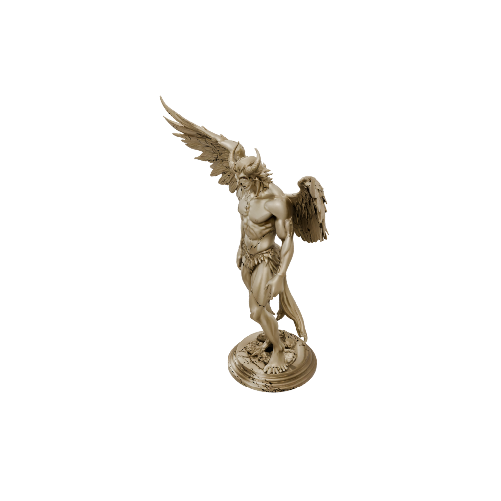 Gold Relief Winged Demon Lord