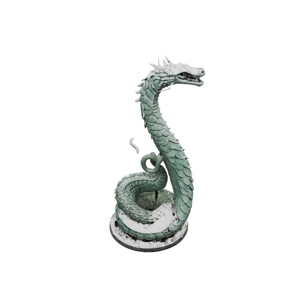 Holiday Bust Sea Serpent Coiled Upright