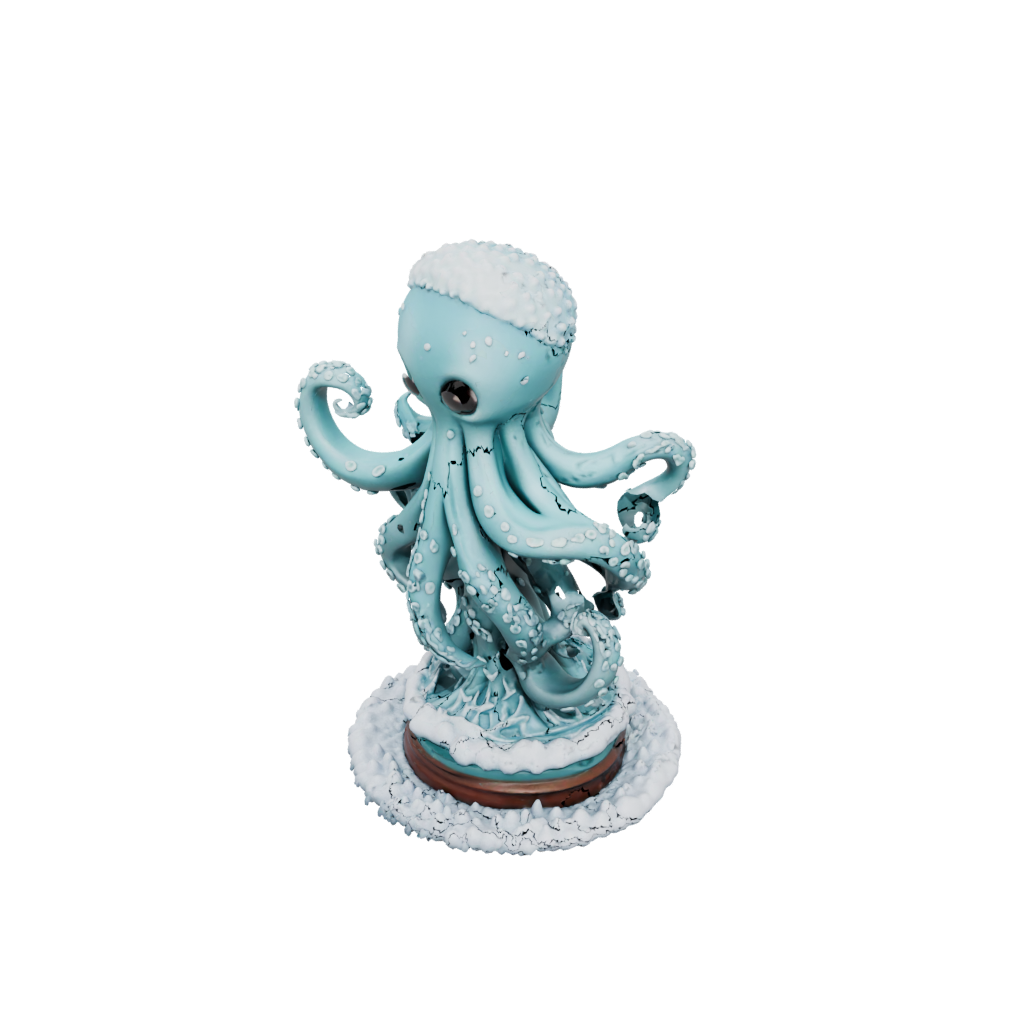 Holiday Chibi Kraken Tentacle Sculpture