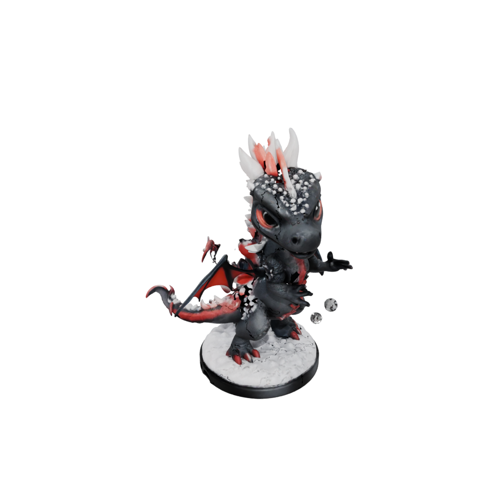 Holiday Chibi Lava Drake