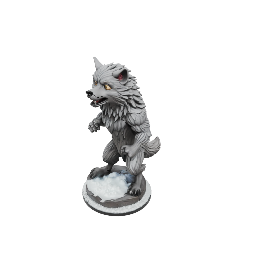 Holiday Chibi Werewolf Mid-Howl