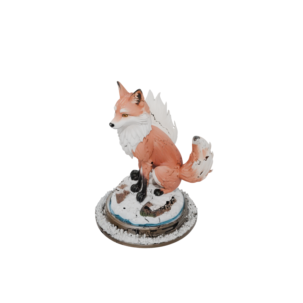 Holiday Scene Kitsune Nine-Tail Fox