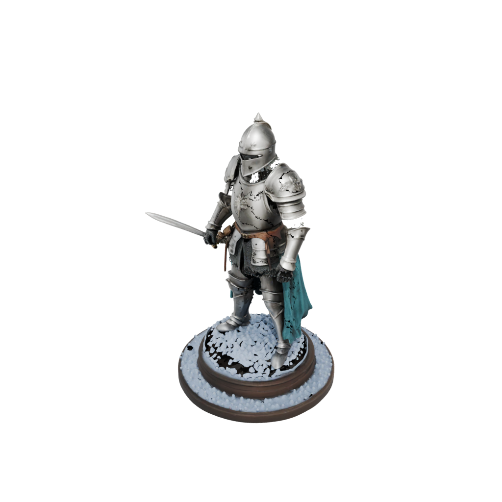 Holiday Scene Medieval Knight Statue