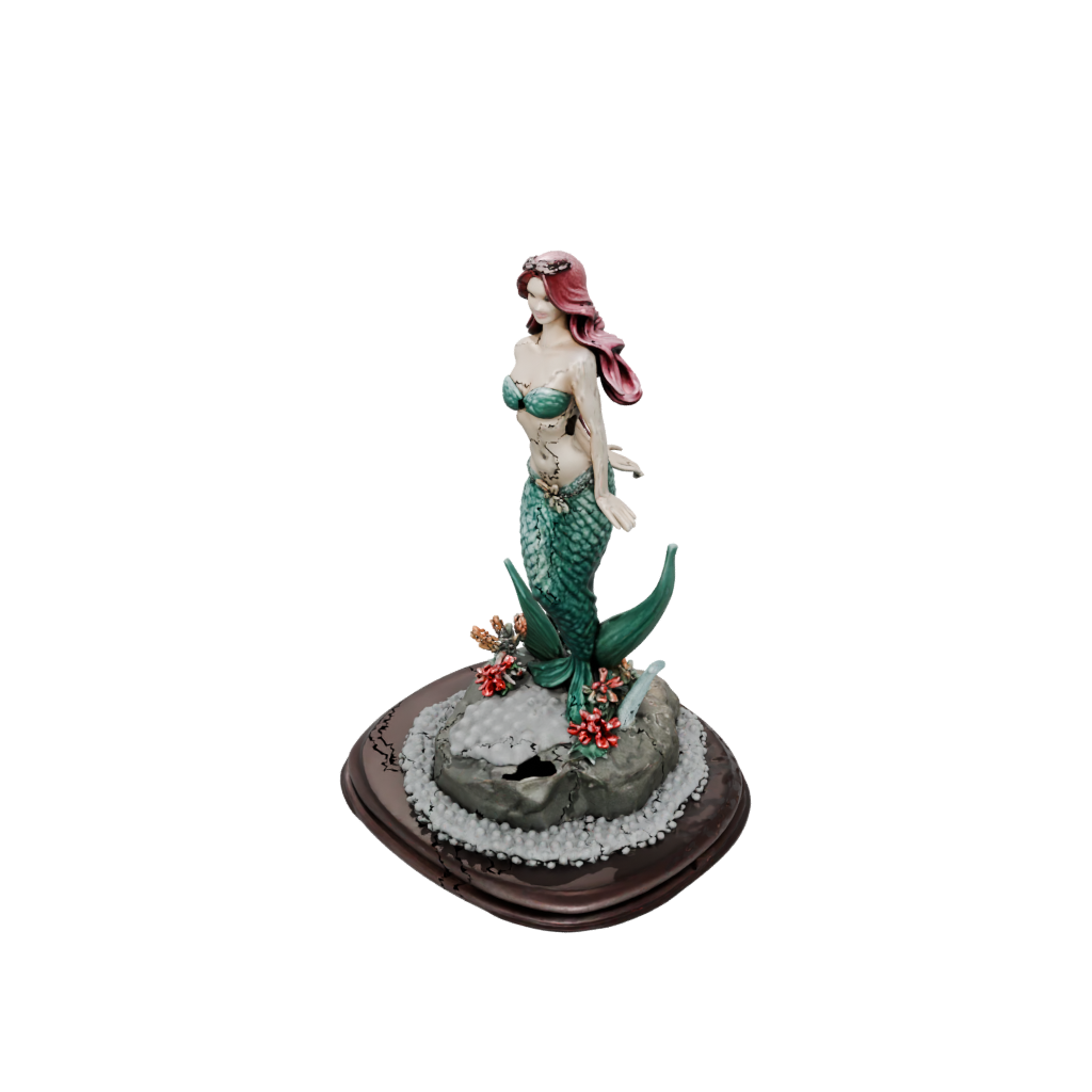 Holiday Scene Mermaid On A Rock