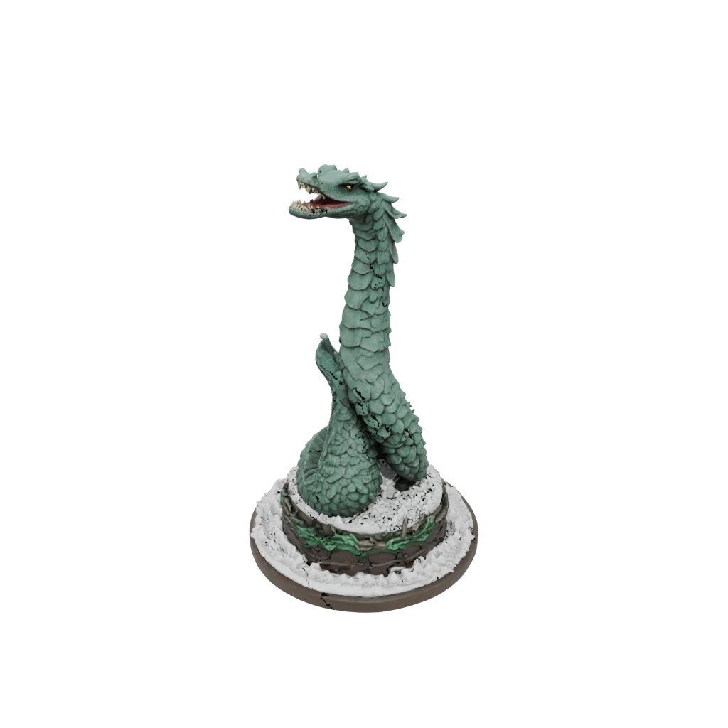 Holiday Scene Sea Serpent Coiled Upright