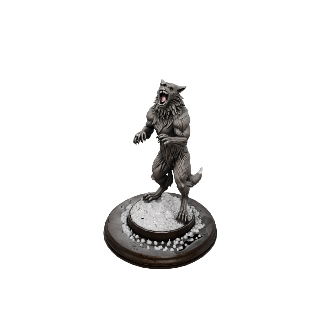 Holiday Scene Werewolf Mid-Howl