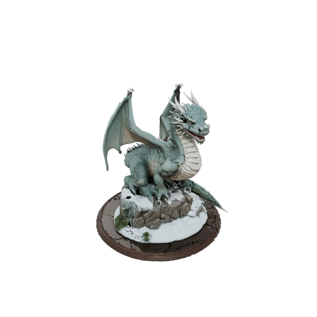 Holiday Ancient Dragon Perched On Rocks