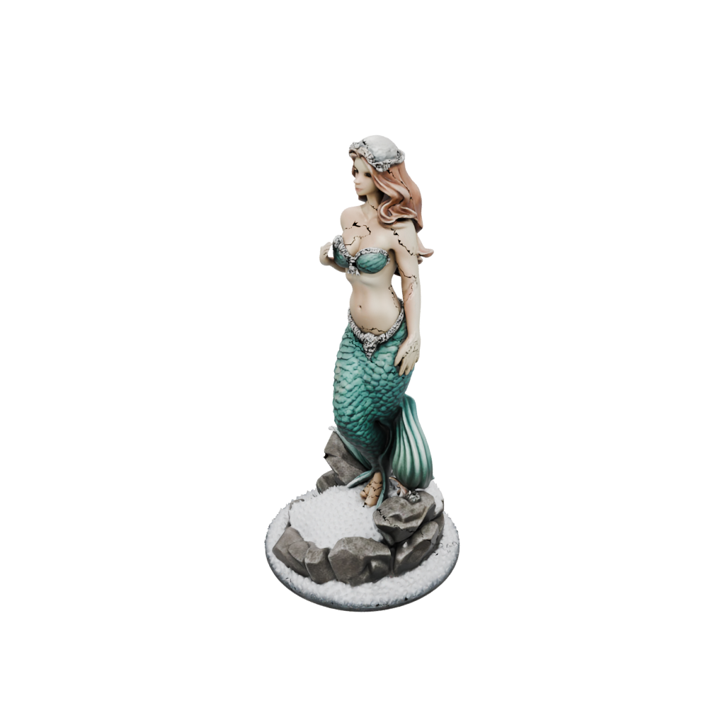 Holiday Mermaid On A Rock