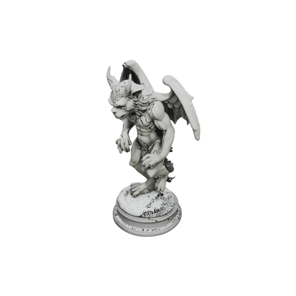 Holiday Relief Gargoyle On Pedestal
