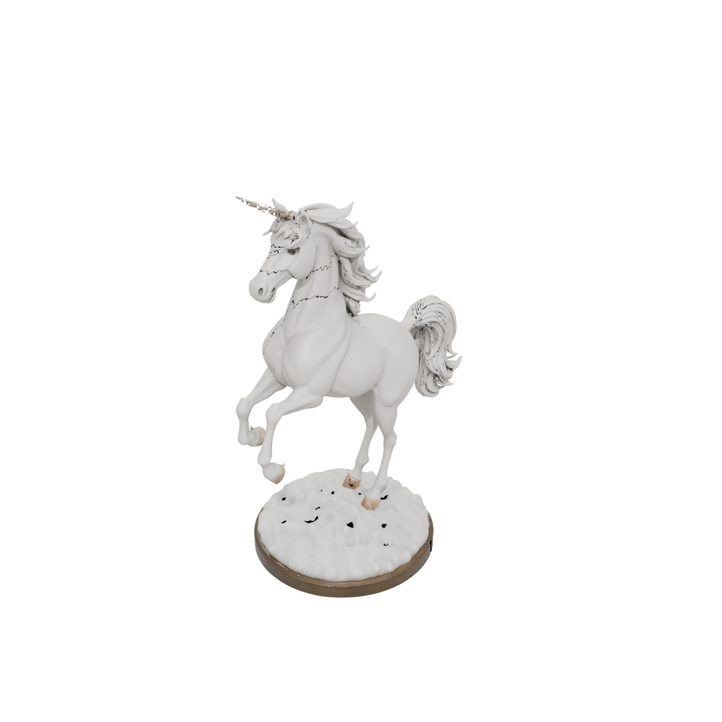 Holiday Relief Unicorn Rearing Figure