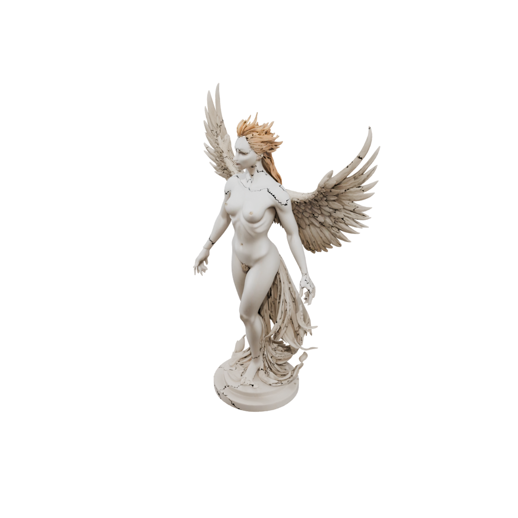 Jumbo Bust Phoenix Rising Sculpture