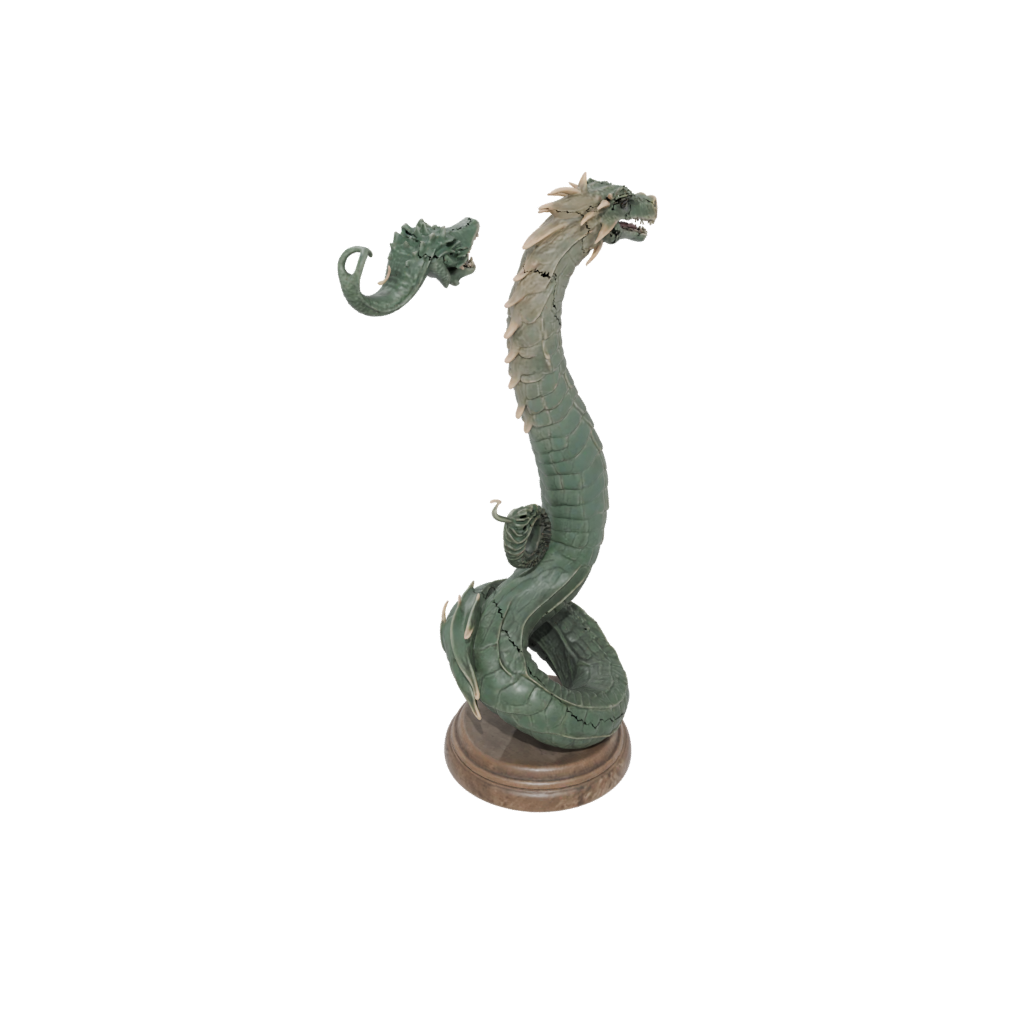 Jumbo Bust Sea Serpent Coiled Upright