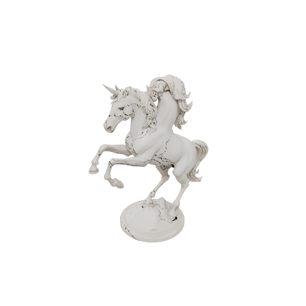 Jumbo Bust Unicorn Rearing Figure